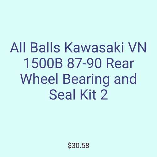 All Balls Kawasaki VN 1500B 87-90 Rear Wheel Bearing and Seal Kit 2