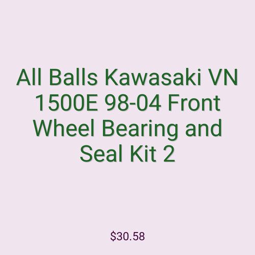 All Balls Kawasaki VN 1500E 98-04 Front Wheel Bearing and Seal Kit 2