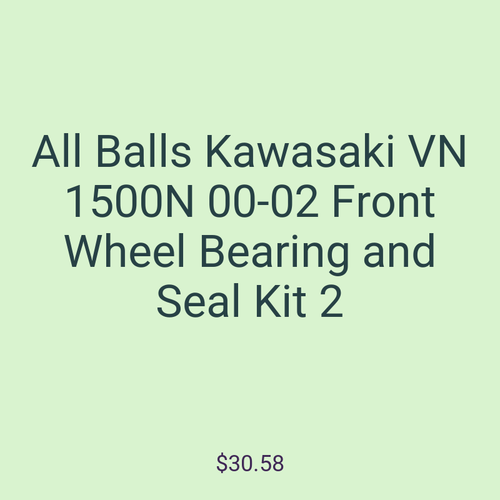 All Balls Kawasaki VN 1500N 00-02 Front Wheel Bearing and Seal Kit 2