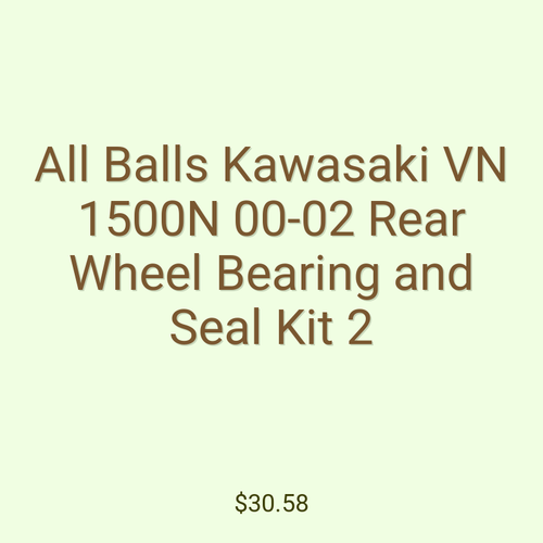 All Balls Kawasaki VN 1500N 00-02 Rear Wheel Bearing and Seal Kit 2