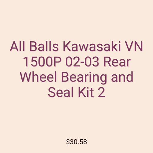 All Balls Kawasaki VN 1500P 02-03 Rear Wheel Bearing and Seal Kit 2