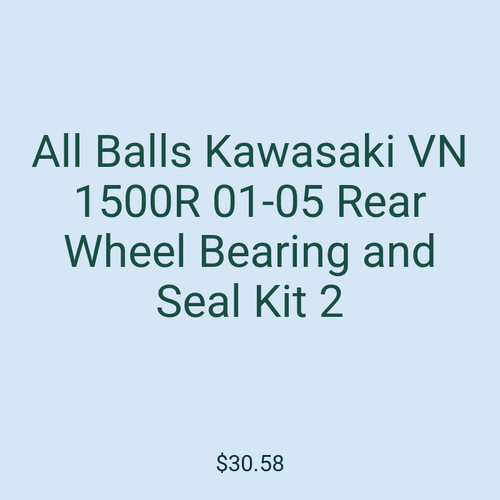 All Balls Kawasaki VN 1500R 01-05 Rear Wheel Bearing and Seal Kit 2