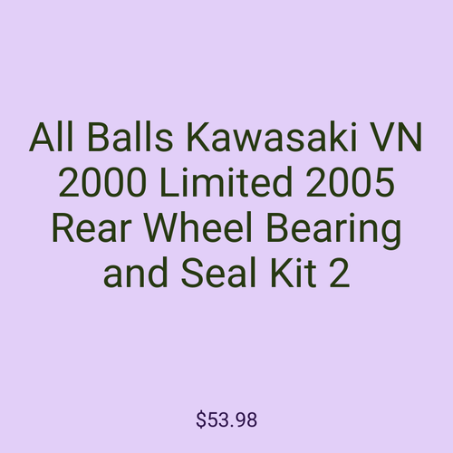 All Balls Kawasaki VN 2000 Limited 2005 Rear Wheel Bearing and Seal Kit 2