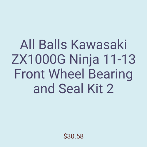 All Balls Kawasaki ZX1000G Ninja 11-13 Front Wheel Bearing and Seal Kit 2