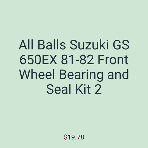 All Balls Suzuki GS 650EX 81-82 Front Wheel Bearing and Seal Kit 2