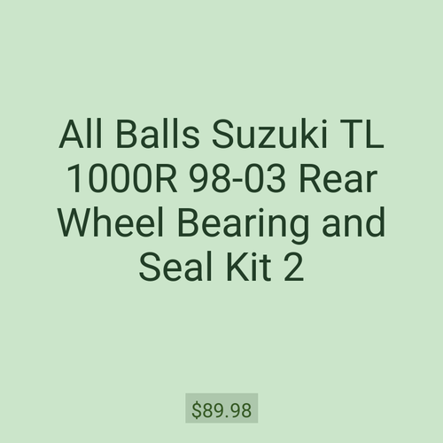 All Balls Suzuki TL 1000R 98-03 Rear Wheel Bearing and Seal Kit 2