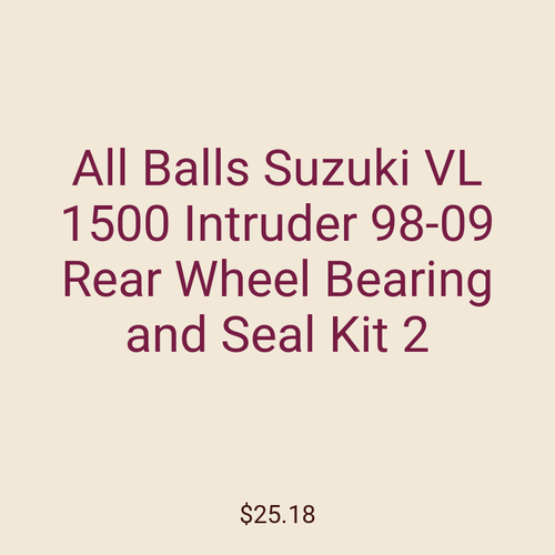 All Balls Suzuki VL 1500 Intruder 98-09 Rear Wheel Bearing and Seal Kit 2