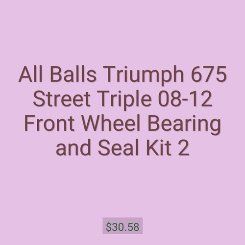 All Balls Triumph 675 Street Triple 08-12 Front Wheel Bearing and Seal Kit 2
