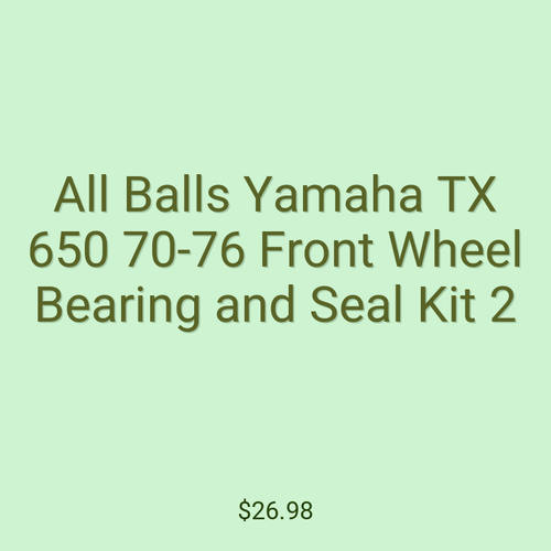 All Balls Yamaha TX 650 70-76 Front Wheel Bearing and Seal Kit 2