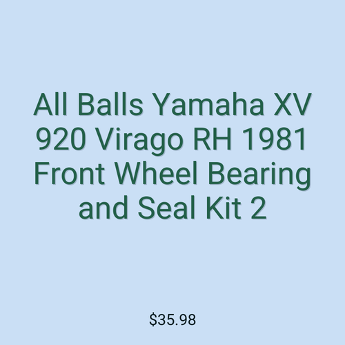 All Balls Yamaha XV 920 Virago RH 1981 Front Wheel Bearing and Seal Kit 2