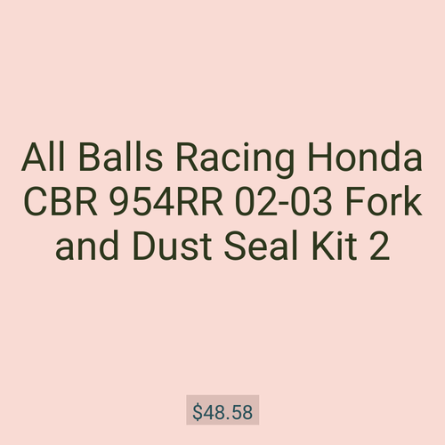 All Balls Racing Honda CBR 954RR 02-03 Fork and Dust Seal Kit 2