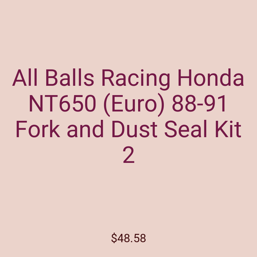 All Balls Racing Honda NT650 (Euro) 88-91 Fork and Dust Seal Kit 2