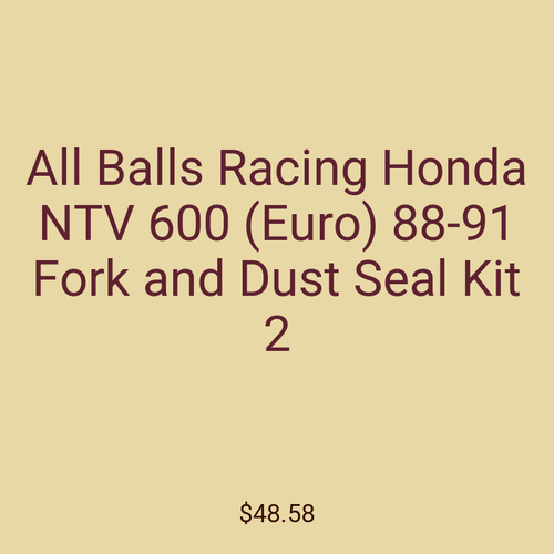 All Balls Racing Honda NTV 600 (Euro) 88-91 Fork and Dust Seal Kit 2