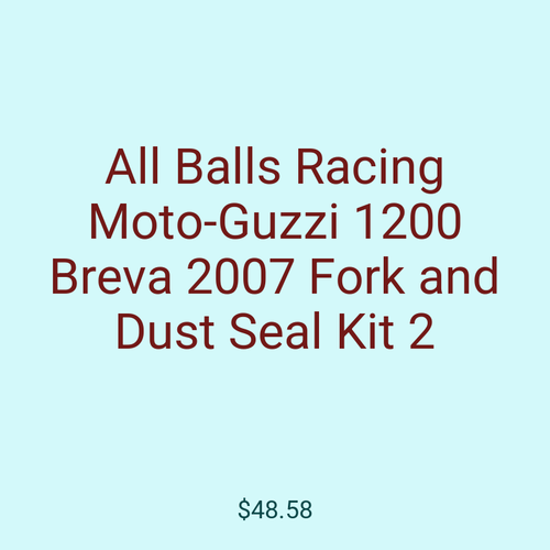 All Balls Racing Moto-Guzzi 1200 Breva  2007 Fork and Dust Seal Kit 2