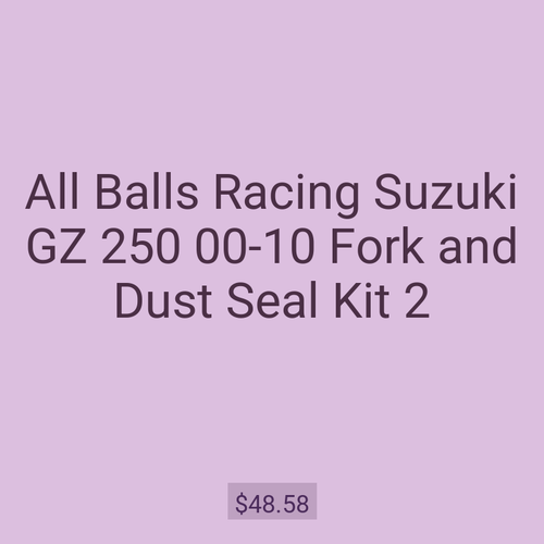 All Balls Racing Suzuki GZ 250 00-10 Fork and Dust Seal Kit 2