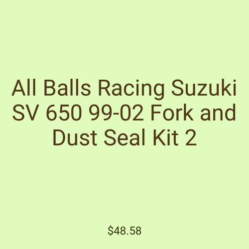 All Balls Racing Suzuki SV 650 99-02 Fork and Dust Seal Kit 2
