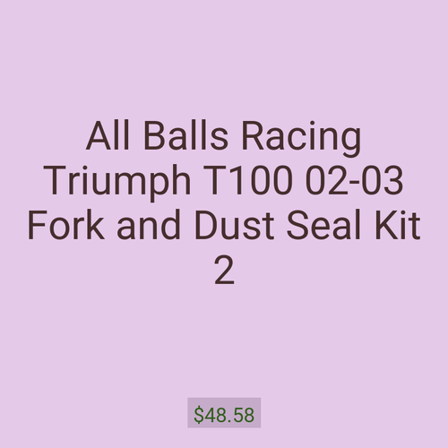 All Balls Racing Triumph T100 02-03 Fork and Dust Seal Kit 2