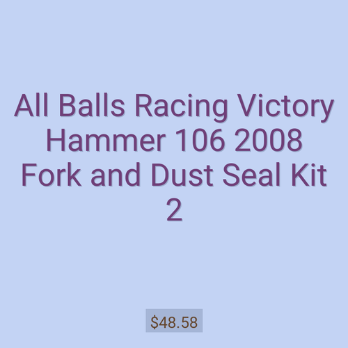 All Balls Racing Victory Hammer 106 2008 Fork and Dust Seal Kit 2