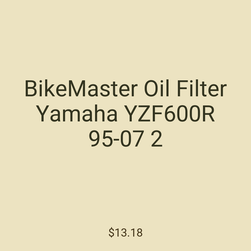 BikeMaster Oil Filter Yamaha YZF600R 95-07 2