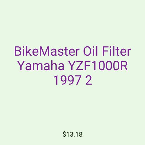 BikeMaster Oil Filter Yamaha YZF1000R 1997 2