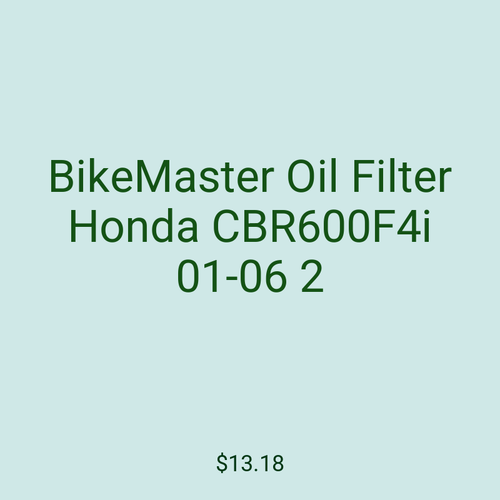 BikeMaster Oil Filter Honda CBR600F4i 01-06 2