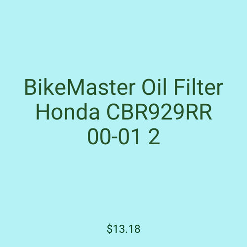 BikeMaster Oil Filter Honda CBR929RR 00-01 2