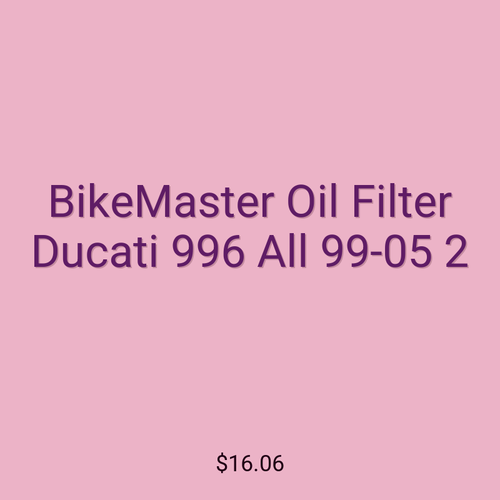 BikeMaster Oil Filter Ducati 996 All 99-05 2