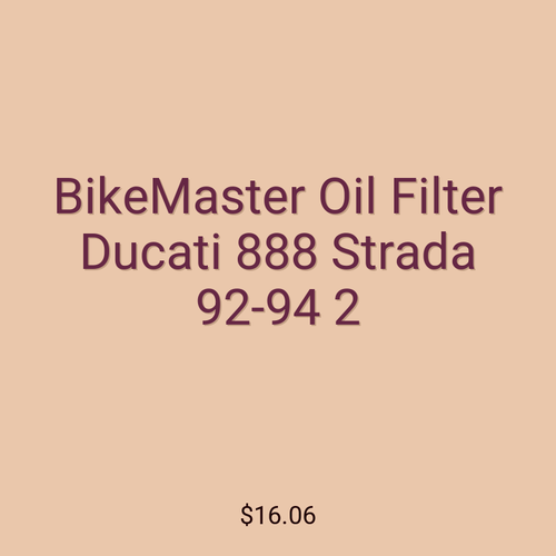 BikeMaster Oil Filter Ducati 888 Strada 92-94 2