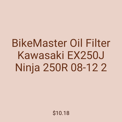 BikeMaster Oil Filter Kawasaki EX250J Ninja 250R 08-12 2