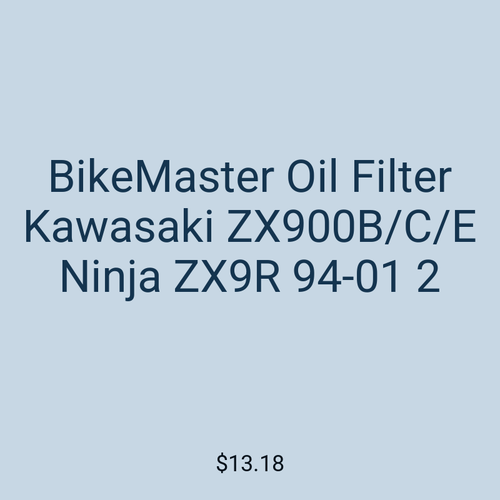 BikeMaster Oil Filter Kawasaki ZX900B/C/E Ninja ZX9R 94-01 2
