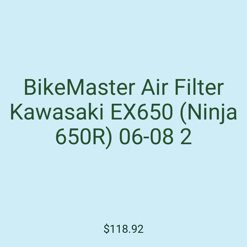 BikeMaster Air Filter Kawasaki EX650 (Ninja 650R) 06-08 2
