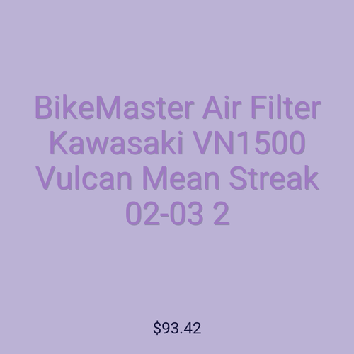 BikeMaster Air Filter Kawasaki VN1500 Vulcan Mean Streak 02-03 2