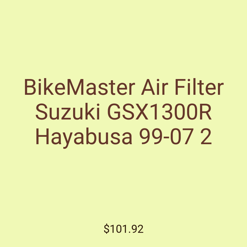 BikeMaster Air Filter Suzuki GSX1300R Hayabusa 99-07 2