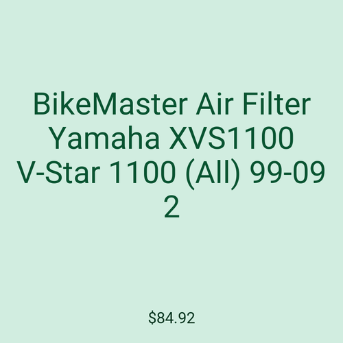 BikeMaster Air Filter Yamaha XVS1100 V-Star 1100 (All) 99-09 2