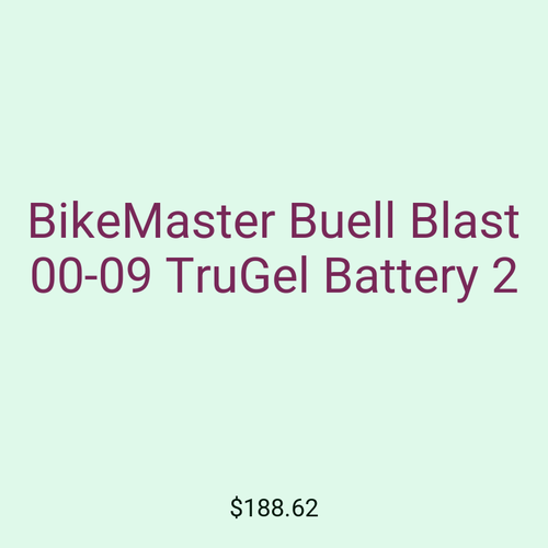 BikeMaster Buell Blast 00-09 TruGel Battery 2
