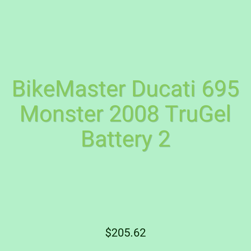BikeMaster Ducati 695 Monster 2008 TruGel Battery 2