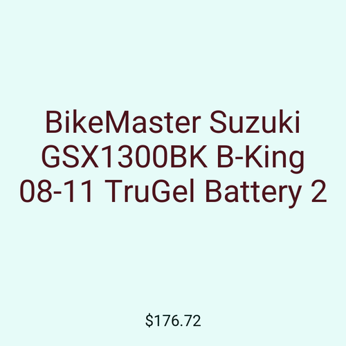 BikeMaster Suzuki GSX1300BK B-King 08-11 TruGel Battery 2