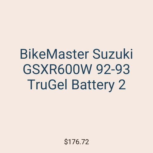BikeMaster Suzuki GSXR600W 92-93 TruGel Battery 2