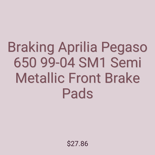 Braking Aprilia Pegaso 650 99-04 SM1 Semi Metallic Front Brake Pads