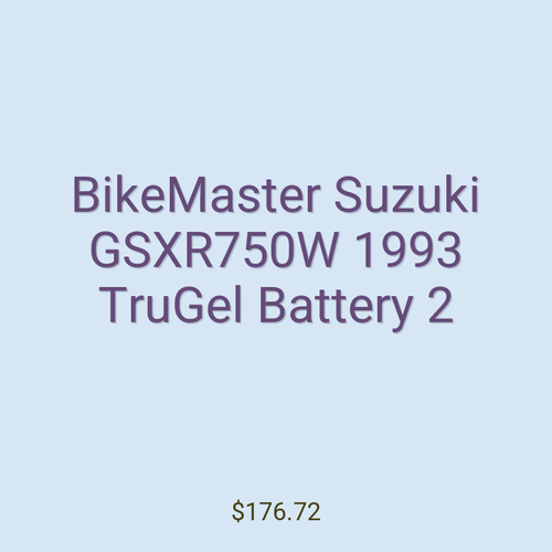 BikeMaster Suzuki GSXR750W 1993 TruGel Battery 2