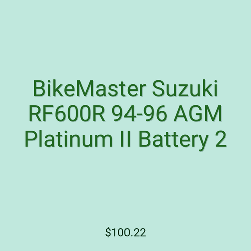BikeMaster Suzuki RF600R 94-96 AGM Platinum II Battery 2
