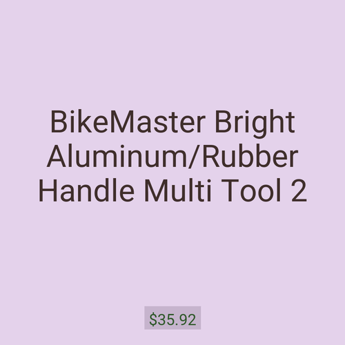 BikeMaster Bright Aluminum/Rubber Handle Multi Tool 2