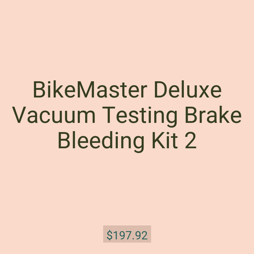 BikeMaster Deluxe Vacuum Testing Brake Bleeding Kit 2