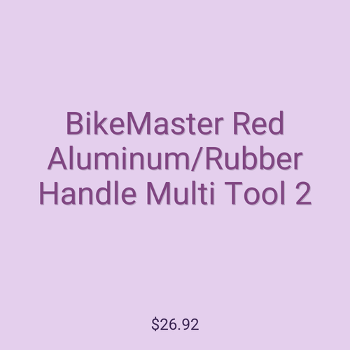 BikeMaster Red Aluminum/Rubber Handle Multi Tool 2