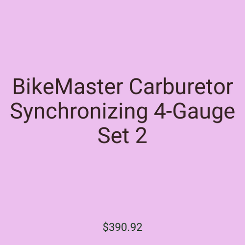 BikeMaster Carburetor Synchronizing 4-Gauge Set 2