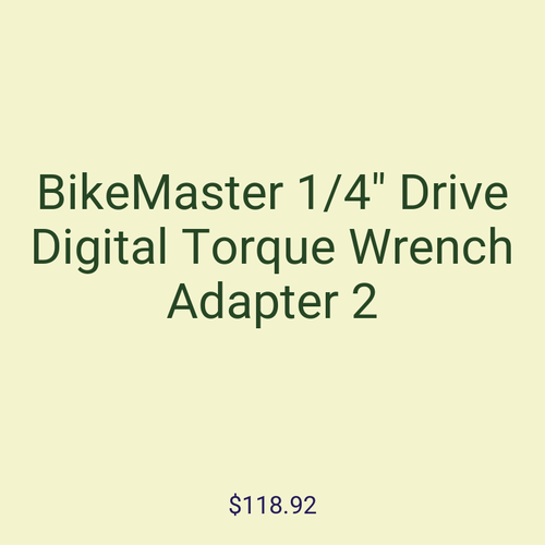 BikeMaster 1/4" Drive Digital Torque Wrench Adapter 2