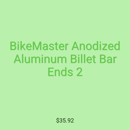 BikeMaster Anodized Aluminum Billet Bar Ends 2