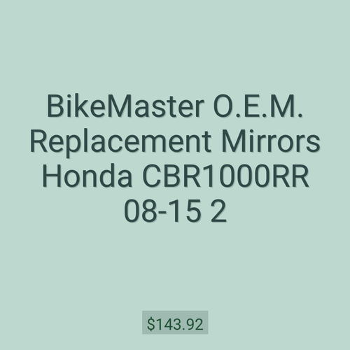 BikeMaster O.E.M. Replacement Mirrors Honda CBR1000RR 08-15 2