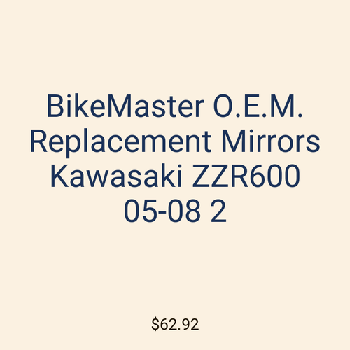 BikeMaster O.E.M. Replacement Mirrors Kawasaki ZZR600 05-08 2