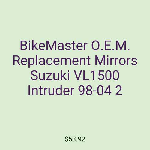 BikeMaster O.E.M. Replacement Mirrors Suzuki VL1500 Intruder 98-04 2